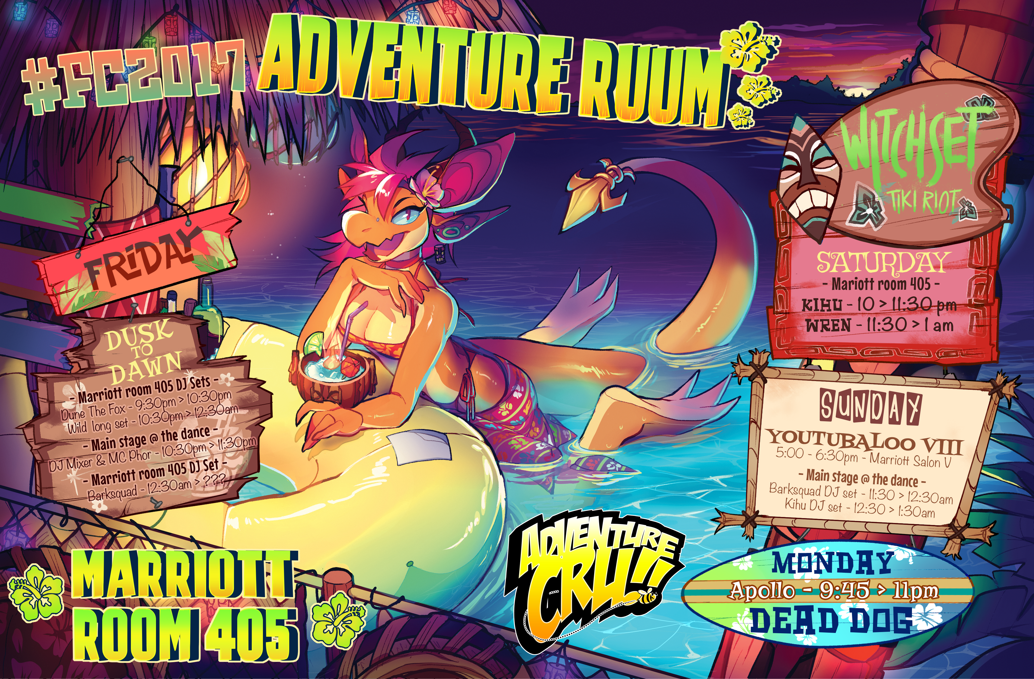 FC2017 AdventureCru TIKI PARTY poster