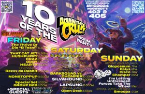ADVENTURECRU 10 YEAR ANNIVERSARY SATURDAY POSTER