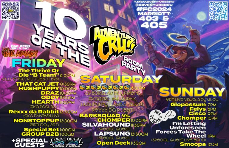 ADVENTURECRU 10 YEAR ANNIVERSARY SATURDAY POSTER
